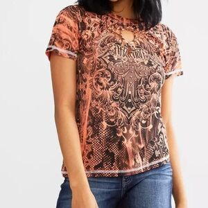 💎 Affliction Women's Top Soul Promise  Graphic T-Shirt